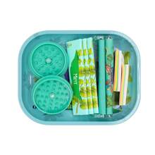8pcs Tray Set, Including 18*14cm Metal Cigarette Tray, 110mm Portable Plastic Bonil Machine, Filter 2pcs, 110mm Fruit Roll Paper 3pcs, Plastic Grinder, Gifts For Friends, Holiday Gifts,  Mother's Day Gifts - 彩色 - 查看 4