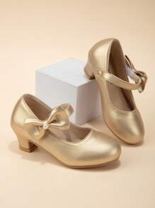 Girls' High Heels 2025 Spring And Autumn New Colorful Princess Shoes, Children's High Heels, Little Girls Performance Versatile Glitter Crystal Shoes