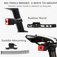 VXM 自行车铝合金智能刹车灯，山地/公路车骑行夜灯尾灯，可充电