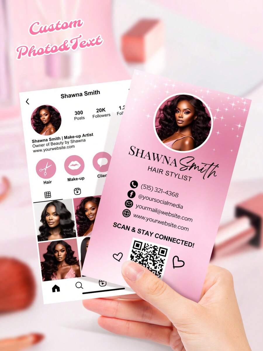 Danh thiếp cá nhân hóa dành cho thẩm mỹ viện, tiệm làm tóc và tiệm làm móng, in hai mặt theo yêu cầu, giấy tráng phủ 300gsm, danh thiếp tự làm, danh thiếp ngành làm đẹp, danh thiếp chuyên viên trang điểm, danh thiếp tiệm làm tóc, danh thiếp nối mi, danh thiếp kỹ thuật viên làm móng, danh thiếp người có tầm ảnh hưởng, thời trang, đầy màu sắc, dễ thương, tối giản, Kawaii, quà tặng cá nhân hóa độc đáo, đồ dùng học tập, quà tặng học sinh, đồ dùng văn phòng, đồ dùng học tập, đồ dùng lớp học, quà tặng giáo viên. - Phong cách B - Xem 1