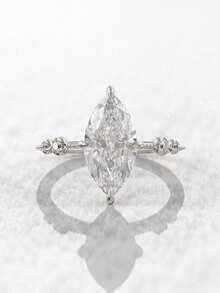 1 PC Fashion Cubic Zirconia Ring For Women For Wedding Engagement Party Jewelry Valentine's Day Gift - Silver - View 17