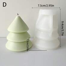 1 pieza Molde de vela de árbol de Navidad Muñeco de nieve DIY Jabón hecho a mano Yeso Resina para decoración de fiestas navideñas, regalos hechos a mano creativos, decoraciones navideñas, pijamas navideños, regalos navideños, decoración navideña