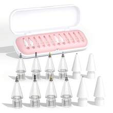 Replacement Pencil Tips Compatible With Apple Pencil Pro, Upgraded Pencil Tips Compatible With Apple 2nd 1st Gen USB-C, And Crayon Digital Pencil, Needle Pencil Tips With Case, IPad Pro Pencil Sets - 彩色 - 查看 1