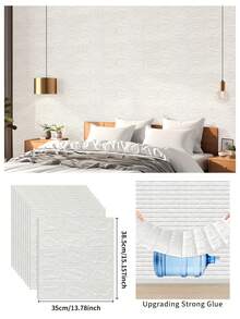 Carta da parati con mattoncini a forma di schiuma, adesivi murali autoadesivi 3D a prova di acqua e anti-E per pulire, applicare e applicare, può essere tagliata, adatta per decorare i soggiorni, dormitori e camere da letto - Multicolore - Visualizzare 14