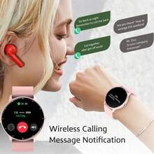 PEJE 1.28英寸TFT智能手表，硅胶表带，IP67防水，多功能智能手表，无线连接和遥控，适合户外运动、居家生活、日常出行，轻巧便携，男女通用，节日/生日礼物，兼容安卓和iOS系统 - 黑色 - 查看 5