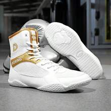 Men's Indoor Boxing Training Shoes, Rubber Sole Competition Wrestling Shoes