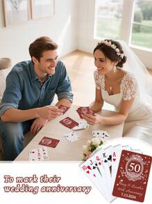 Custom Personalized Retro Playing Cards, Anniversary Commemoration Customization, Couple's Gift 54pcs, Perfect For Valentine's Day, Anniversaries, Birthdays ,Ideal Gift For Partner Or Friend, Christmas Gift,Personalized Gift