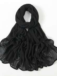 2 Stücke/1 Stück Damen Schal mit breitem Rand aus Viskose, modischer atmungsaktiver langer Schal, Muslima Kopftuch zum Sonnenschutz, vielseitig & bequem für den täglichen Gebrauch