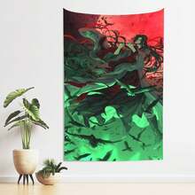 The Grandmaster Of Demonic Cultivation Tapestry Wall Hanging And Desktop Covering, Suitable For Living Room, Bedroom, Dormitory Decoration, Living Room Decoration, Decorative Wall Pieces, Animation Room Decoration - Black - View 1