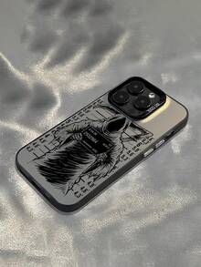 1 pièce Étui de protection pour téléphone anti-chute mat avec graphique de Faucheuse religieux, compatible avec iPhone 11, 12, 13, 14, 15, 16 Pro Max X, XS, XR, 16E, 15 Plus, compatible avec Galaxy A03, A05, A05S, A12, A14, A15, A32 4G/5G, A35, A52/A52S 5G, compatible avec OPPO A16, A17, A36, A57 4G, A58 4G, A60, A78 4G, A94, A95 - Gris - Voir 2