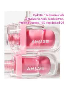 AMUSE Amuse JEL-FIT TINT 01 BOKSOONGA JELLY, Hydration And Plumping, Lightweight, 12-Hour Lasting, Jelly-Like Texture, Moisturizing Lip Stain, Vegan In Handy Size For Travel, K-Beauty, Korean Makeup, 3.8g/0.13oz