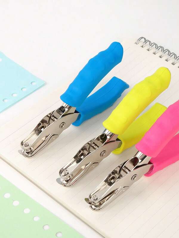 Handheld Hole Punch Office Binding Punch Hole Puncher For Round Paper Punching Craft Tool,Back To School,School Supplies
