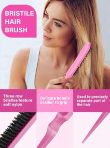 6pcs Transparent Cartoon Hair Care Comb Set, Smooth Hair Comb, Household Hairbrush, Scalp Massage Comb, Bubble Ball Plastic Comb, Hair Style Tip Tail Comb, Three-Row Brush Comb, Double-Headed Comb Style, Brush Style Brush, Eyebrow Brush, Eyebrow Brush, Makeup Tray Set, Providing The Best Personalized Gift For Your Girl, Hair Styling, Hair Stuff, Comb Hair ,Hair Accessories, Hair Styling Kit, Hair Tool Kit, Hairstyling Set