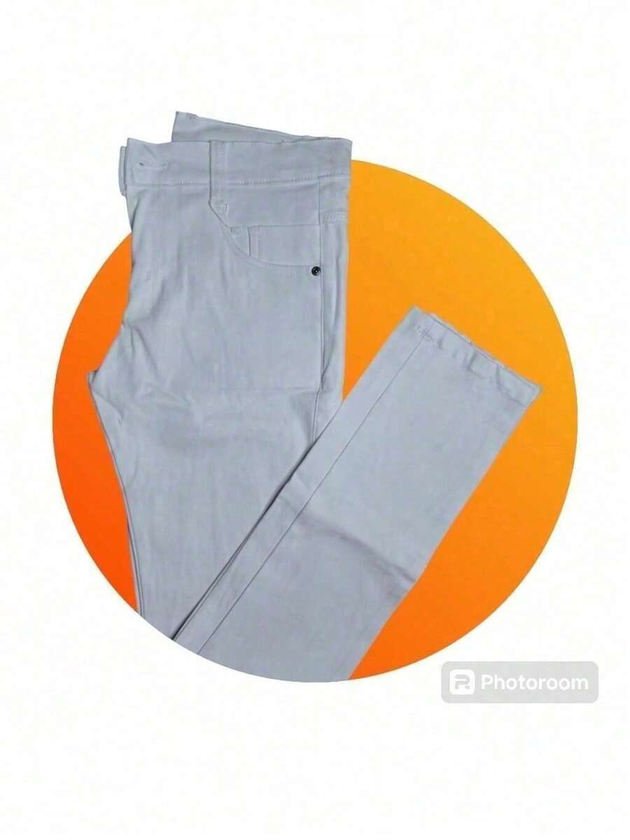 Teen Boy Lycra Twill Trousers 1 To 16 - 白色 - 查看 1