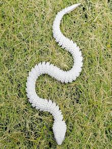 3D Printed Soft Posable Snake Statue - Bionic Animal Model Design, Home Decor, Stress Relief Toy, Sensory Toy, Teenage Toy, Glowing Toy (Random Eye Color) - Multicolor - View 9