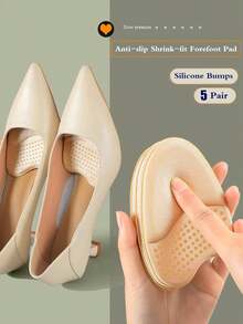 1-5 Paar Zehenballen Pads für Damen, rutschfest & reibungspolsternd für High-Heel-Schuhe, ultra-weiche selbstklebende Zehenballen Einlegesohle