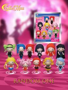 TOEI ANIMATION 1 件美少女战士官方授权盲盒 3D 卡通动漫人物神秘百叶窗袋惊喜娃娃钥匙扣随机美少女战士水手水星和其他人物收藏创意娱乐背包车钥匙钥匙扣房间装饰装饰品圣诞节万圣节生日礼物送给家人和朋友 - 彩色 - 查看 2