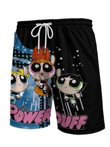 1 Stück Herren modische weite 3D Muster Cargo Shorts mit Kordelzug, leicht und atmungsaktiv, Lässig Zuhause Stil, geeignet für Straße, Laufen, Wandern, Camping, Reisen, Strand und Party/Urlaubsgeschenke