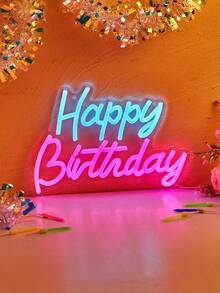 Đèn neon LED chúc mừng sinh nhật Chi-Buy - Đèn trang trí treo tường chạy bằng USB, đèn chữ cái, đồ trang trí tiệc sinh nhật - trắng - Xem 10