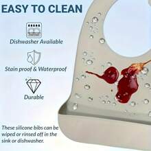 1 Stück Erwachsenen Silikonlätzchen, 6-fach verstellbare Größe, Große/Sehr Große Größe optional, weiches dreidimensionales Lätzchen als Krümelsammler, Unisex verstellbarer Kleidungsschutz, Lätzchen für ältere Männer und Frauen, Fütterungslätzchen für Senioren