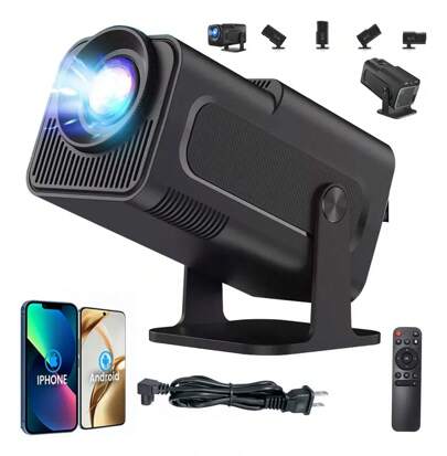 BDQ HY320 Mini Android 11.0 Projector Portable Projector Auto Keystone 4K 1080P Smart Projector With WiFi 6 Bluetooth 5.0 Built-In HY300 Upgrade Home Theater