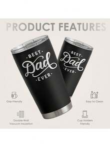 Dad Tumbler Gifts For Dad From Daughter Son, 20 Oz Stainless Steel Insulated Coffee Travel Mug With Lid For Christmas, Birthday, Father's Day Gift - Bố 1 - Xem 2