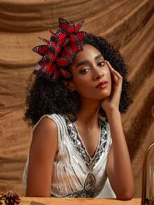 1 件蝴蝶头饰帽帝王蝶头饰皇冠茶会服装头饰万圣节服装 - 彩色 - 查看 7