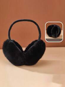 1 件冬季耳套可折叠毛绒耳朵毛绒保暖器女式可爱耳套可调节头带毛绒保暖内衬毛茸茸冬季户外寒冷天气冬季配饰