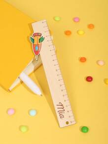 Personalized Custom Cute Cartoon Children's Early Education Teaching Aids Student Learning Supplies Stationery Gift Wooden Ruler School Supplies,Back To School
