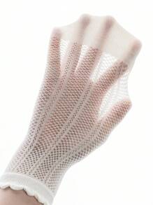 5 pares de calcetines para niños, con parches de malla transpirable, elásticos y cómodos, con lindos patrones florales y de rayas, de material suave y amigable con la piel, calcetines medianos para niñas, para primavera/verano