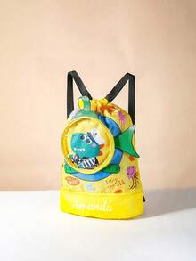 1 Customizable Back-To-School Backpack Swimming Bag Wet And Dry Separation Waterproof Storage Bag Sports Fashion Portable Cute Cartoon Large Capacity Backpack. Shark, Crocodile Animal Sports Outdoor Bag. Can Store Shoes, Underwear, Bras, Clothes And Toiletries. Suitable For Daily School, - Multicolor - View 5