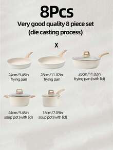 14Pcs Pots And Pans Set, Nonstick Cookware Sets, Granite Induction Cookware Non Stick Cooking Set With Frying Pans, Saucepans, Saute Pan, Extra Large Casserole, PFAS PTFE PFOA PFOS Free