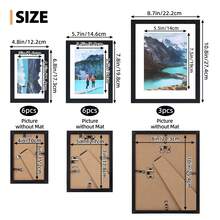 Tomnk Picture Frames Set, 15 Pack Black Picture Frames Collage Wall Decor For Assorted Photos, Three 8x10, Six 5x7, Six 4x6 For Wall Hanging Or Tabletop Display - Nhiều màu - Xem 3