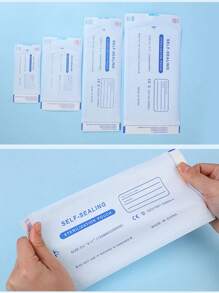 100/50PCS Disposable Self Sealing Bag Sterilization Pouch Bag 4Sizes Sterilization Bag For Manicure Tools Stainless Steel Drill Tweezers Scissor Nail Art Storage Supplies, Self Seal Sterilization Pouch Dental Sterilization Bags 100 PCS For Dental Tools, Nail Toolkits