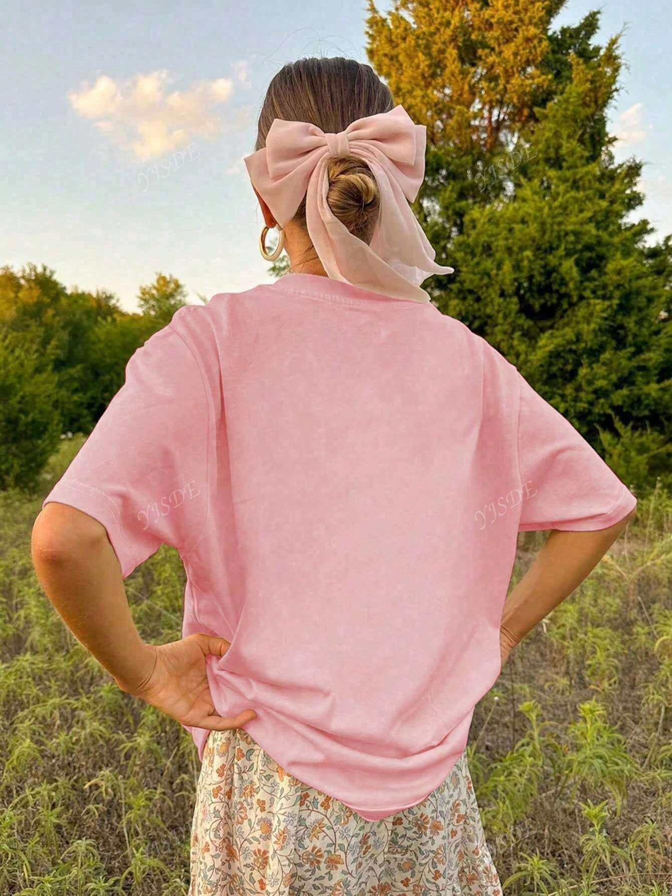 F14 STYLE Pink Cherry Graphic Summer Tee image