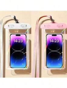Large Floating Waterproof Phone Bag, Suitable For All Mobile Phones, Suitable For Surfing, Pipeline Travel, Beach, Boating, Fishing, Swimming, Kayaking, Snorkeling, Cruise Ships, Water Parks And Other Vacation Travel Essentials, Perfect For Couples. - Hồng - Xem 7