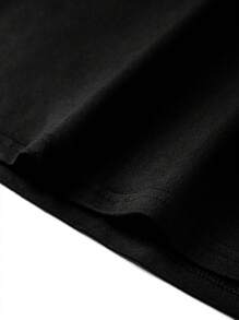 Camiseta informal de manga corta con cuello redondo y estampado de corazón para hombre en verano