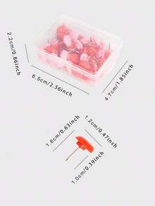 50/100pcs Clear Plastic Push Pins, Daily Casual Supplies Back To School