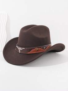 1Pc Western Cowboy Hat For Men Women Classic Roll Up Fedora Hat With Buckle Belt - Style 1 - View 14