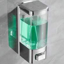 ABS 500ML Hotel Bathroom Wall Mounted Manual Double Headed Soap Dispenser Without Punching Holes, Shower Gel Bottle For Soap Dispenser, Hand Soap Dispenser