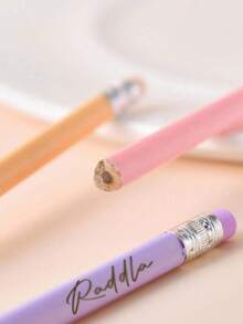 10 支定制镌刻姓名与标志铅笔 | 柔和色彩 HB 木质铅笔（带橡皮擦）| 个性化学生生日、圣诞节、婚礼、新娘送礼会礼物 | 批量教室、办公室、美术用品（返校/情人节/公司礼物）学校用品（课本批改/家庭作业写作/考试填写）| 教师节礼物 + 护士医疗记录 + 婚礼宾客回礼 | 学生必需品 - 彩色 - 查看 6