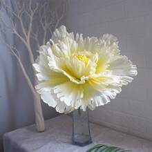 3pcs Large Artificial Peony Flowers, 40cm/15.75in, Plastic Faux Floral Decor For Reunion, Living Room, Spring Season, Christmas, Thanksgiving - Tabletop Home Decor Without Container