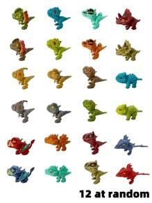 Hay 5 paquetes para elegir: 1-4 pulgadas Juguetes de dinosaurios que muerden los dedos, hechos de plástico ABS, juguetes de dinosaurios que simulan animales dinosaurios, juguetes lindos para aliviar el estrés, con una variedad de colores y formas que incluyen pequeños Tiranosaurio Rex, Triceratops, Velociraptor y otros dinosaurios.