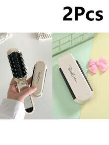 1 件便携式折叠梳子带气垫和镜子，折叠发刷带镜子，旅行发刷，便携式礼物轻巧小发刷，旅行口袋发梳，钱包和健身房化妆品收纳袋化妆收纳包迷你袋旅行小化妆盒配件化妆架刷包化妆容器化妆包旅行必需品女士配件旅行用品、发刷、梳子、美发工具、理发沙龙美发产品和配件美容旅行必需品、返校、旅行度假必需品、女士发饰、刷子、发刷、边刷、刷头发、发梳、梳头发、顺发刷、球刷、迷你发刷、发刷套装、木梳、发刷、刷子、梳子、光滑后刷、发刷、边刷、刷头发、发梳、发刷套装、梳头发、迷你发刷、顺发刷、发刷、头发、配件、美发产品、美发工具、美发用品护发、卷发刷、理发器、理发配件、美发设备