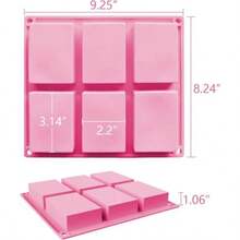 3 Pack Silicone Soap Molds 6 Cavities Flower Making Mold Included Rectangle Shape Supplies Perfect For Handmade Soaps Homemade Chocolate