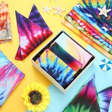 Local Delivery-50 Pcs Dog Bandanas Bulk Pet Bibs Colorful Triangle Scarf Pet Bandanas For Medium Large Dogs Spring Summer Birthday Costume Decoration (Tie Dye)