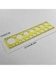 19-Hole Geometry Circle Drawing Template Ruler, Round Hole Ruler Circle Template For Students Geometry Drawing Arts & Crafts Tool Back To School - 20cm - View 4