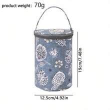 1pc Small Size Yarn Storage Tote Bag, Short Perforated Yarn Storage Bucket, Round Crochet Woven Bag, DIY Accessory Organizer Bag, Convenient For Storing Crochet Hooks, Yarn And Other Knitting Tools (Multiple Styles Available), Art Supplies - Multicolor - View 13