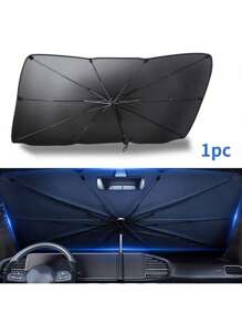 Premium Titanium-Coated Car Windshield Sunshade - Blocks Heat & UV, Retractable Design For Easy Storage - Fits All Vehicles - Perfect For Summer & Hot Weather - Ideal Gift For Car Owners