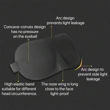 3D Contoured Sleep Mask, Blackout Eye Mask Suitable For Sleeping, Adjustable Strap To Block Light, Soft & Comfortable For Women (Medium, Fresh Color)